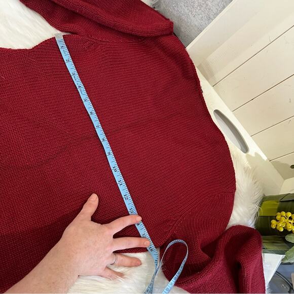 NEW Moda Intl Wool Classic V Neck Timeless Fisherman Rolled Hem Sweater XS NWOT - Picture 14 of 14